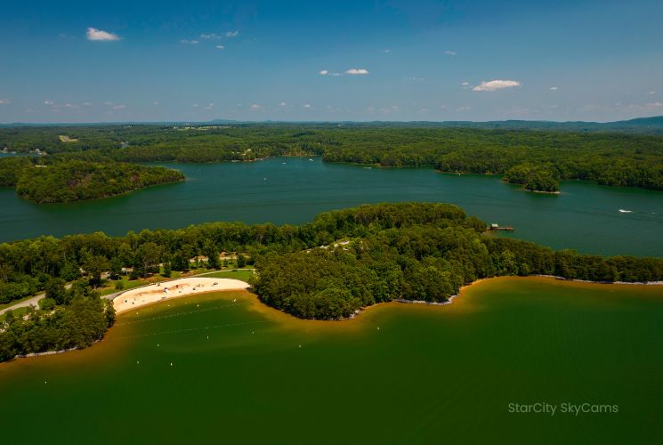 Rotary Playground at SML; Photo Copyright 2007 Brian Raub The view from above the beach at Smith Mountain Lake Community Park