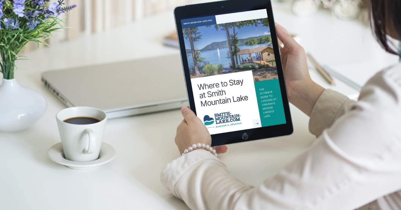 wake behind a boat at Smith Mountain Lake