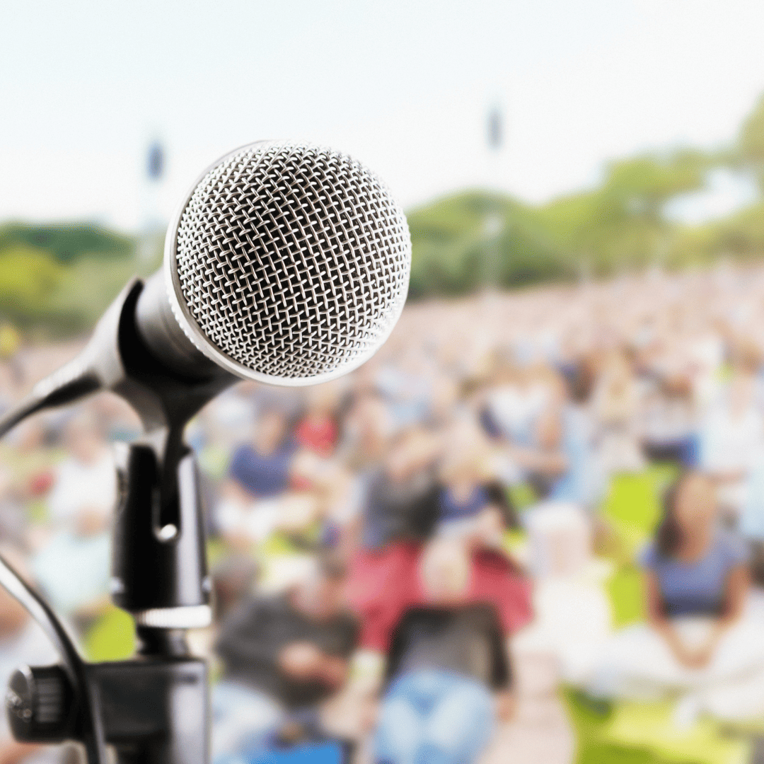 microphone at concert