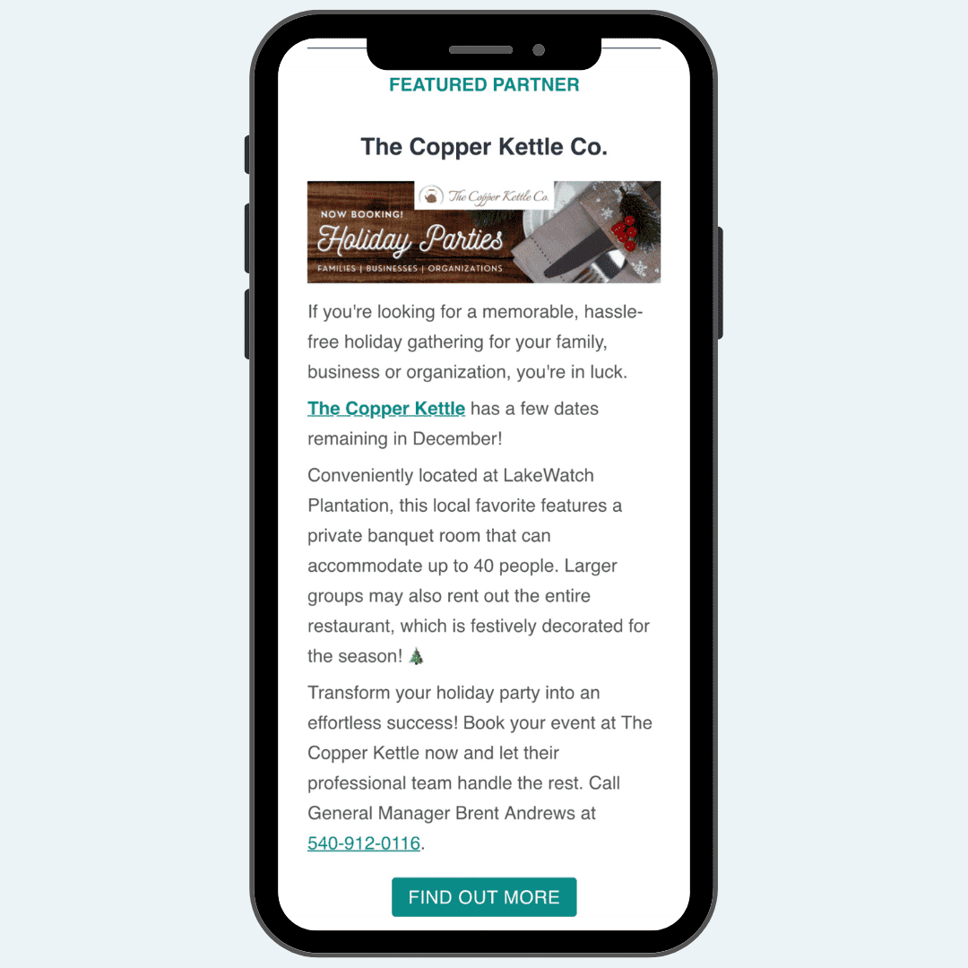 Screenshot showing email advertising options on SML Insiders.