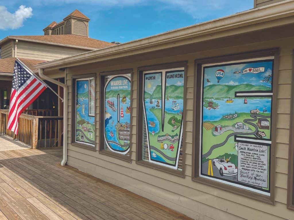 Painted loveworks letters highlight Smith Mountain Lake monuments